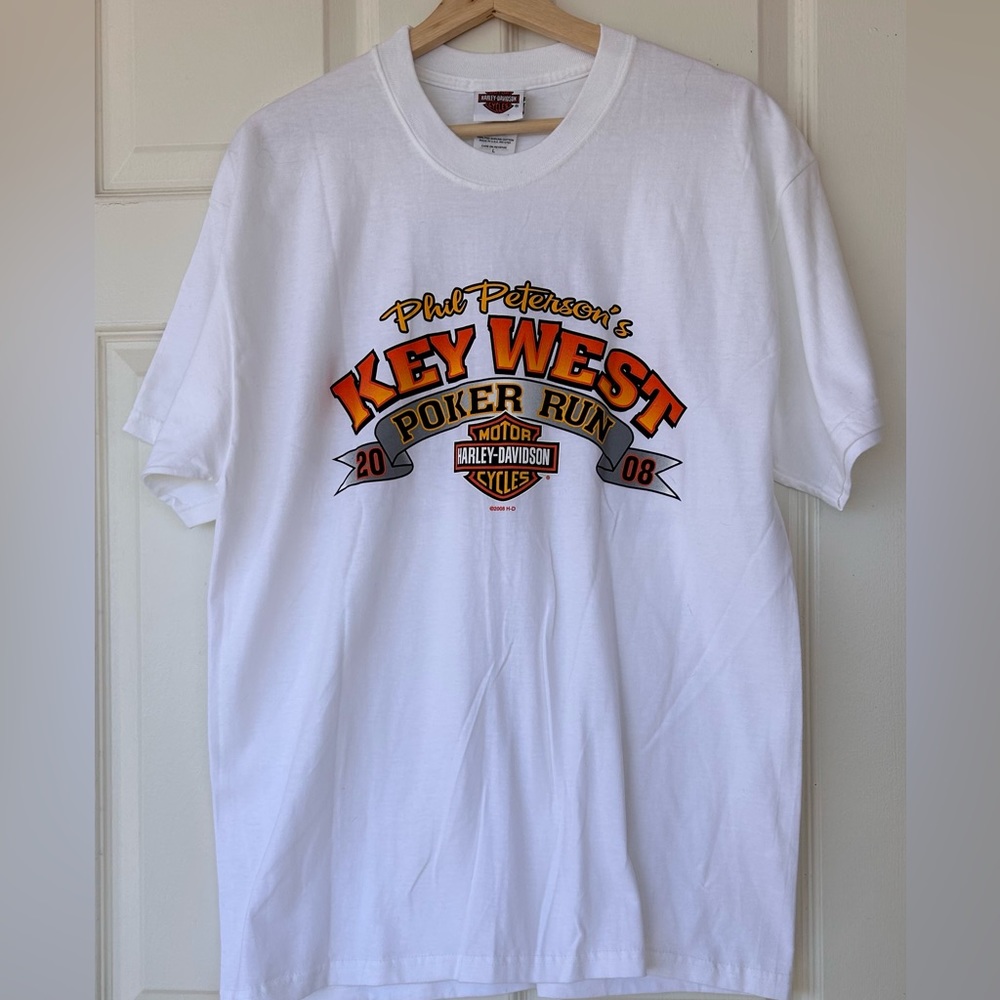 Harley-Davidson Men’s Key West Poker Run Tee Short Sleeve Size Large